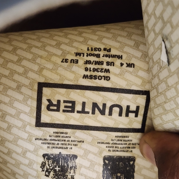 Hunter Tall Rain-boots in Gray Gloss Size US 5F, 6M EU 37 - Picture 7 of 8